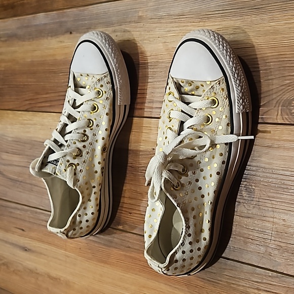 Converse gold polka dot shoes - Picture 2 of 6